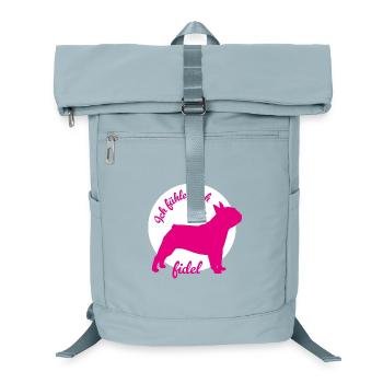 Mops fidel Kreis Hunde Humor Büroleben Tierliebe - Laptop-Rucksack  - Eisblau - Vorne