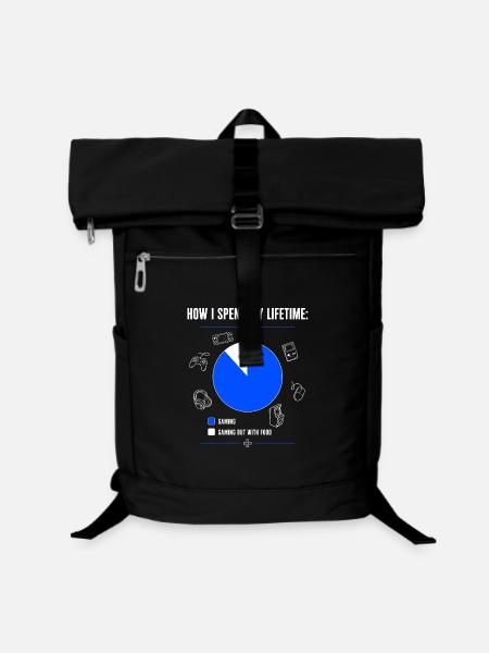 Gaming Wie ich meine Zeit verbinge - Geschenkidee - Laptop-Rucksack - Schwarz
