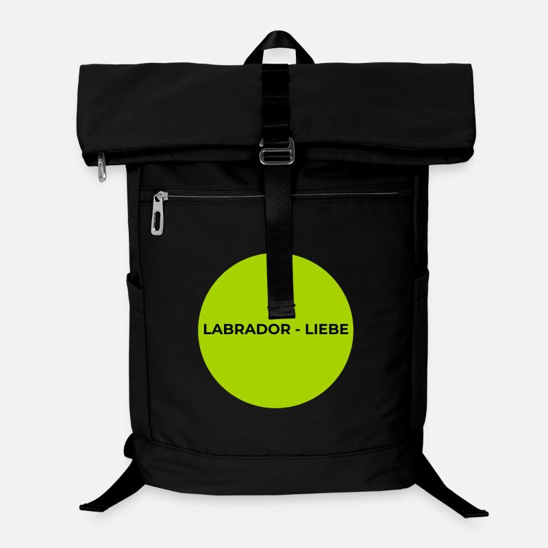 Labrador Liebe Neongrün Kreis Laptop-Rucksack 