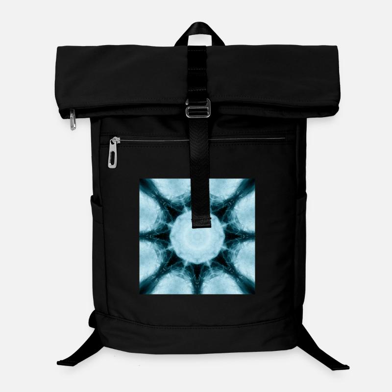 Kaléidoscope du Mandala Glacé - Sac à dos ordinateur - noir