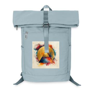 Triangle doré dans une aura colorée - Sac à dos ordinateur - bleu glacier - Devant