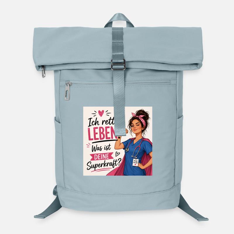 Ich rette Leben. Was ist deine Superkraft? Laptop-Rucksack 