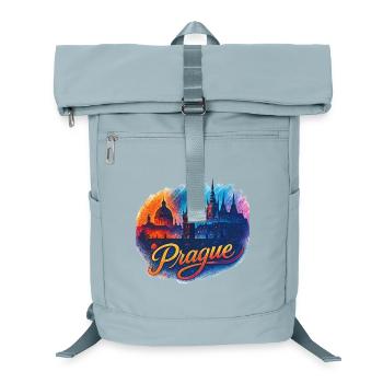 Prag Skyline: Modernes & Episches Fantasy Design - Laptop-Rucksack  - Eisblau - Vorne