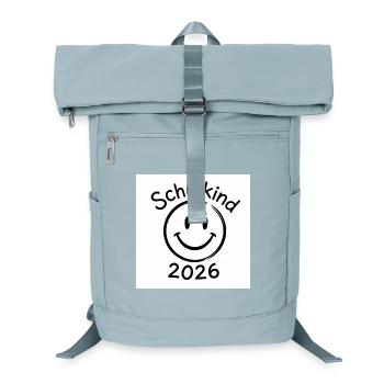 Schulkind 2026 Smileydesign - Laptop-Rucksack  - Eisblau - Vorne