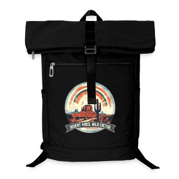 Wüsten Vibes - Laptop-Rucksack  - Schwarz - Vorne