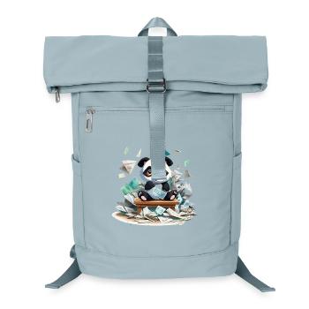 Panda Geldregen am Tisch - Laptop-Rucksack  - Eisblau - Vorne