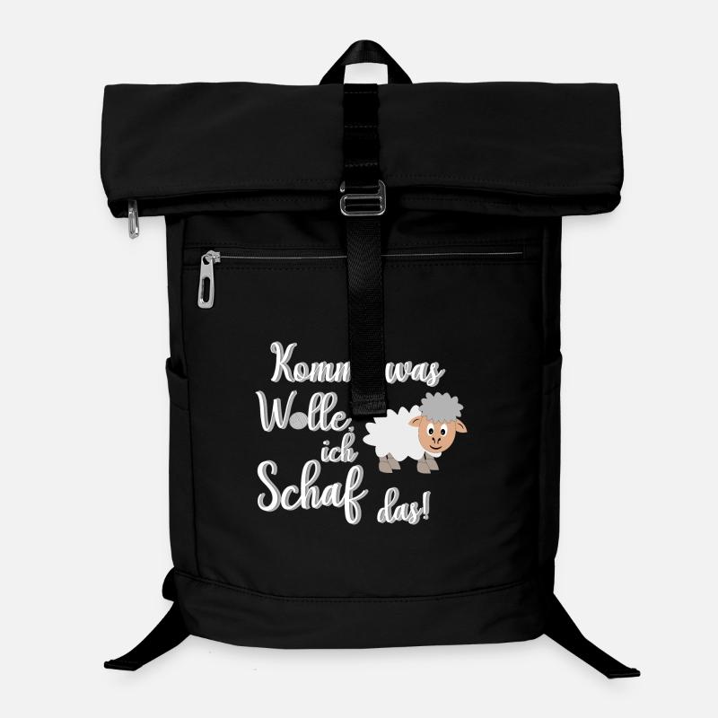 Ich schaffe das, ich Schaf das lustiges Motiv Laptop-Rucksack 