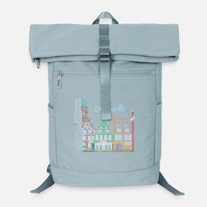 Greifswald, Half-timbered at Fischmarkt, East Germany Laptop Backpack