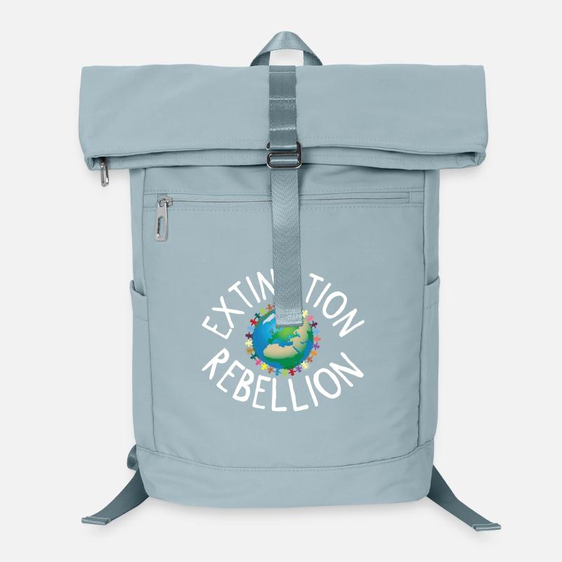 Extinction Rebellion Human Necklace White Laptop Backpack