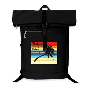 Urlaub wa ma jetzt liaba - Urlaub wäre mir lieber - Laptop-Rucksack  - Schwarz - Vorne
