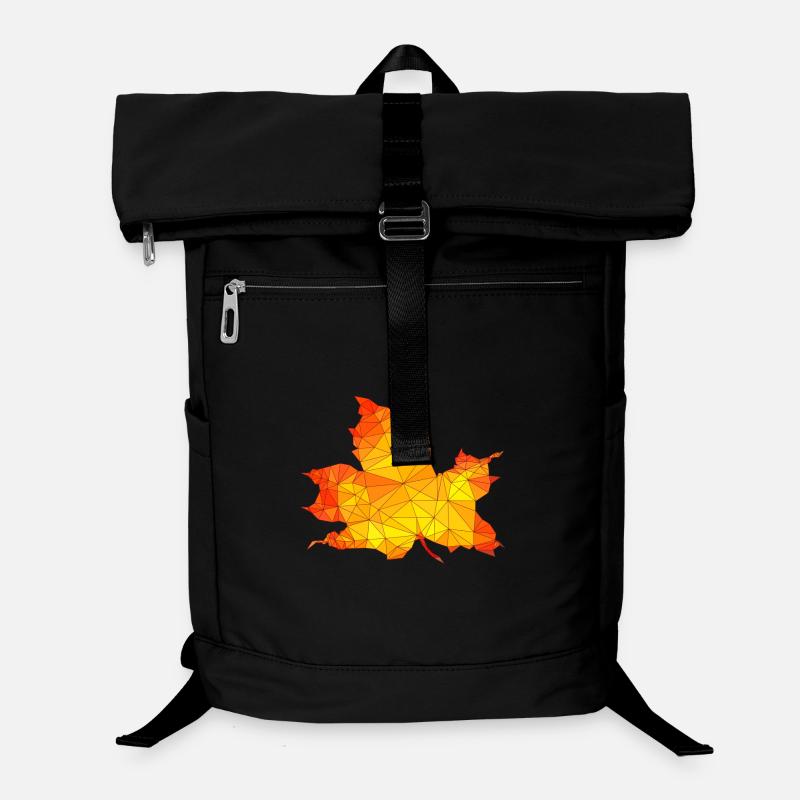 Polygonales Herbst Ahorn Baum Blatt Poly Kunst Laptop-Rucksack 