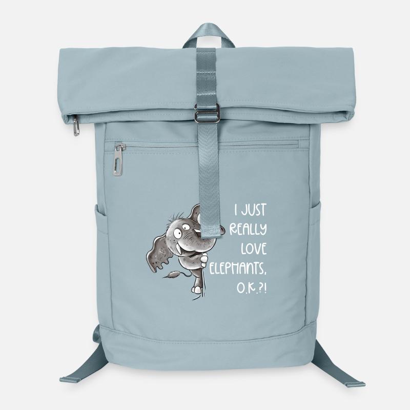 Drolliger Elefant Tiermotiv Wildtier Spruch Laptop-Rucksack 