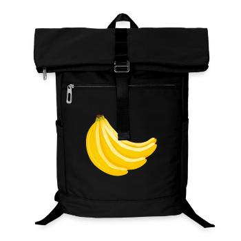 Vier gelbe Bananen im Bund für Fans von Food-Art - Laptop-Rucksack  - Schwarz - Vorne