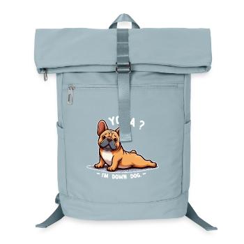 Chien Yoga: I'm Down Dog - Laptop-Rucksack  - Eisblau - Vorne
