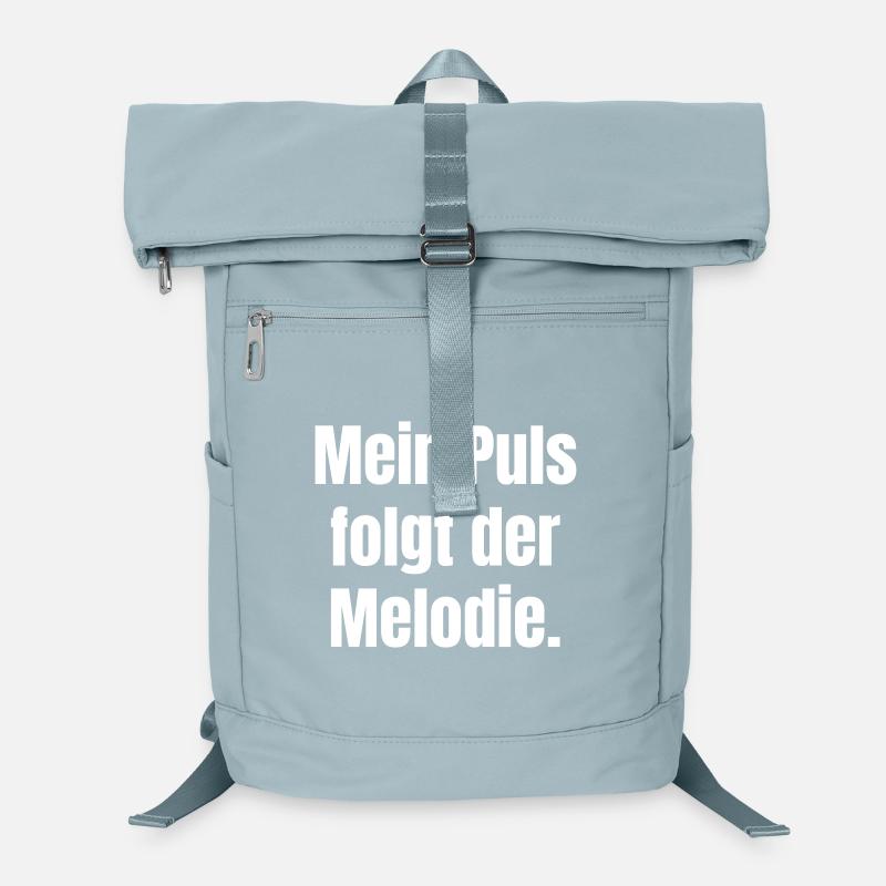 Melodie Puls – Typo Kontrast Laptop-Rucksack 