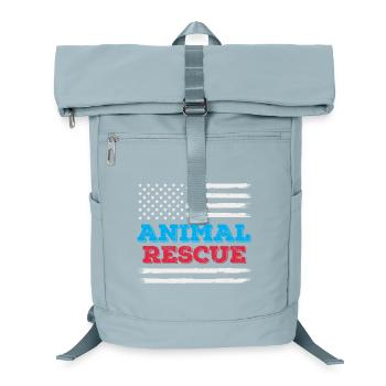 American Flag Animal Rescue Volunteer Shelter - Laptop Backpack - ice blue - Front