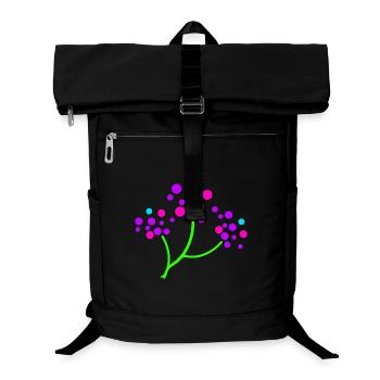 Neon Blossom Branch - Laptop Backpack - black - Front