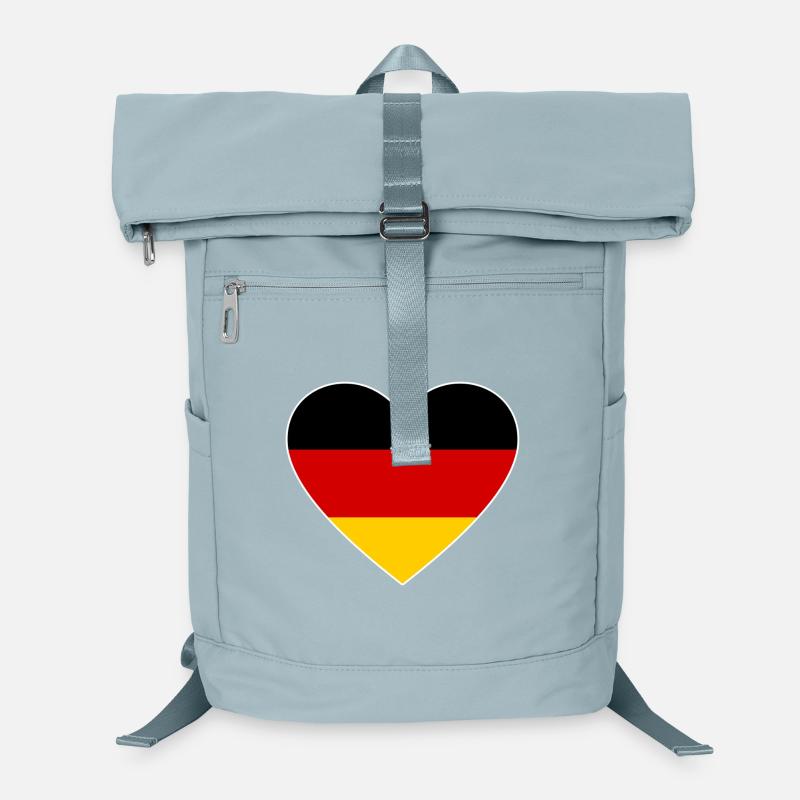 Herzflagge Deutschland Laptop-Rucksack 
