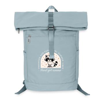 Wildes Mädchen Sommerwaschbär - Laptop-Rucksack  - Eisblau - Vorne