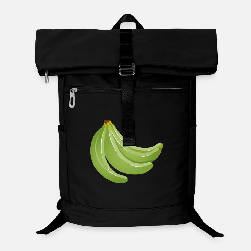 four bright green unripe bananas Laptop Backpack