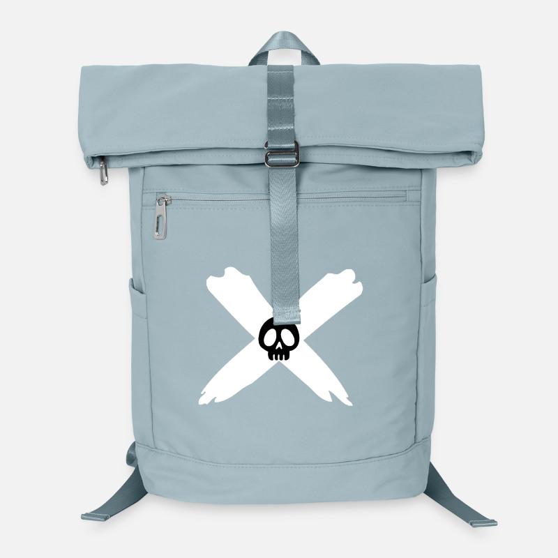 Crâne et croix blanche Sac à dos ordinateur