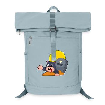 Maulwurf Halloween Grabstein - Laptop-Rucksack  - Eisblau - Vorne