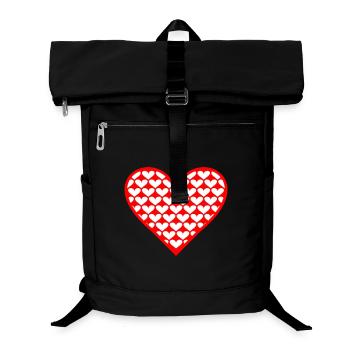 Herz Muster Design für Liebe und Romantik - Laptop-Rucksack  - Schwarz - Vorne