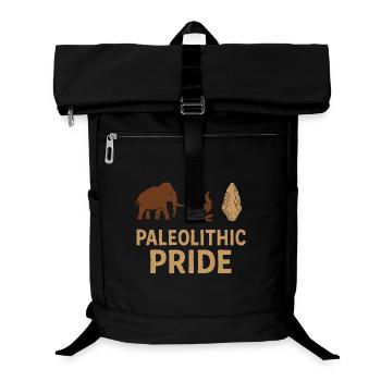 Prehistoric stone tools of Homo - Laptop Backpack - black - Front