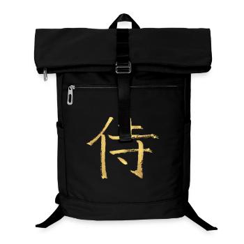 Samurai - In Japanese / Ink Characters - Laptop Backpack - black - Front