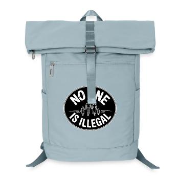 Pas d’illégal humain - Les réfugiés sont les bienvenus - Sac à dos ordinateur - bleu glacier - Devant