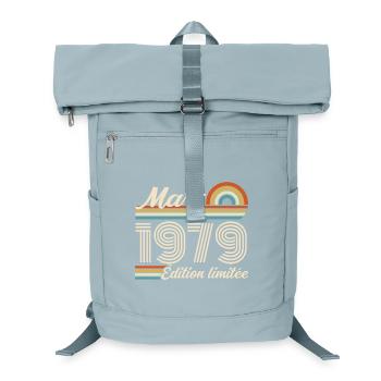 47. Geburtstagsgeschenk – Geboren im März 1979 - Laptop-Rucksack  - Eisblau - Vorne