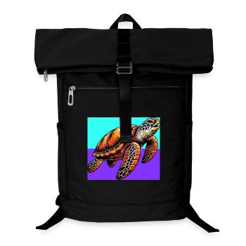 turtle - Laptop Backpack - black - Front
