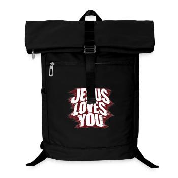 Jésus t’aime - Sac à dos ordinateur - noir - Devant