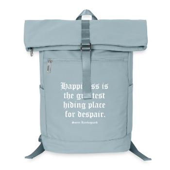 Citation de Kierkegaard sur Le désespoir caché dans le bonheur - Sac à dos ordinateur - bleu glacier - Devant