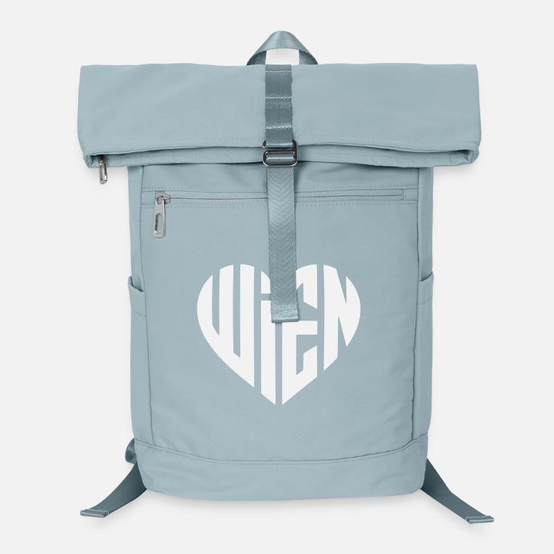 Vienna Typo Geometric Heart Laptop Backpack