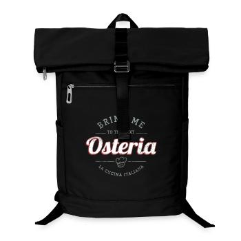 Osteria Restaurant Vintage Italien Retro Design - Laptop-Rucksack  - Schwarz - Vorne