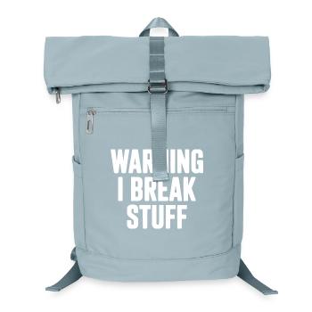Warning I Break Stuff - Laptop Backpack - ice blue - Front
