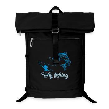 fly fishing fish - Laptop Backpack - black - Front