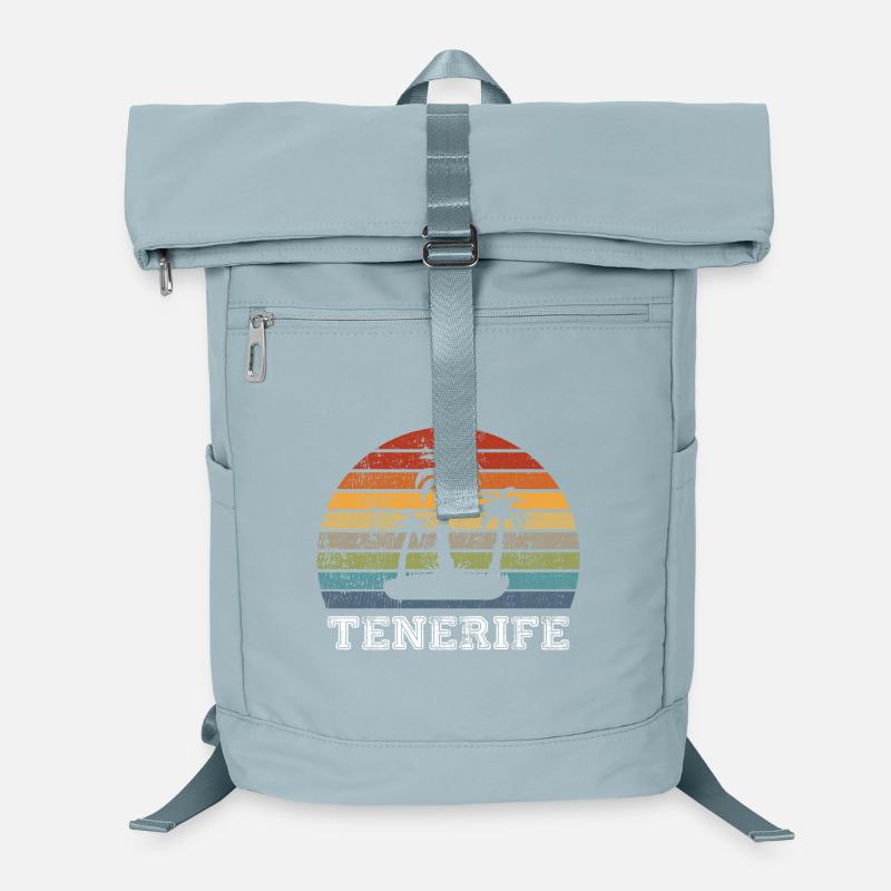 Design vintage de plage de Tenerife Sac à dos ordinateur