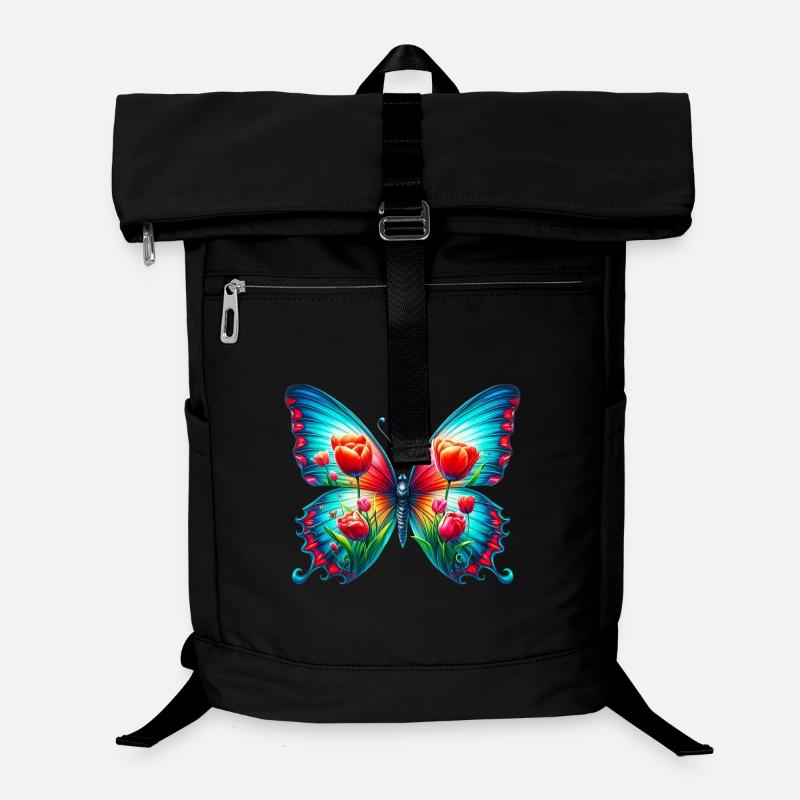 Butterfly flowers tulips tulip Laptop Backpack