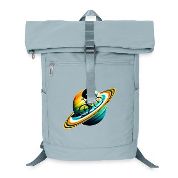 Radfahrer auf Saturn - Laptop-Rucksack  - Eisblau - Vorne