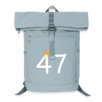 Goldene Krone über Zahl 47 Design - Laptop-Rucksack  - Eisblau - Vorne