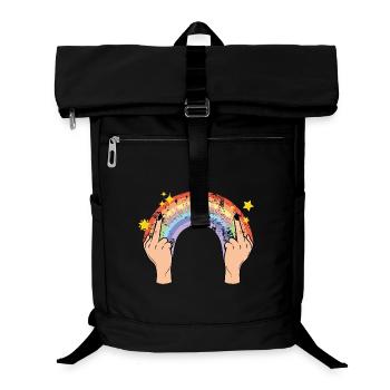 Doigt d’honneur mercredi - Sac à dos ordinateur - noir - Devant