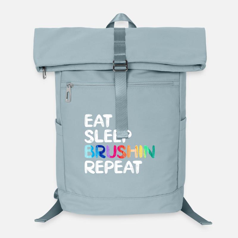 drôle d’art peintre manger dormir pinceauin répéter dessin Sac à dos ordinateur