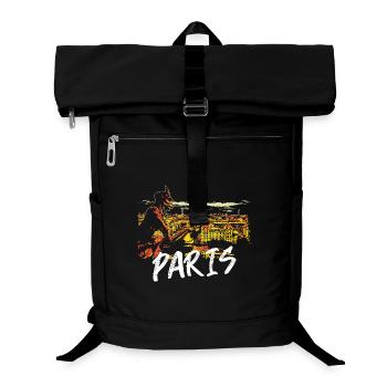 Illustration de Paris avec gargouille - Sac à dos ordinateur - noir - Devant