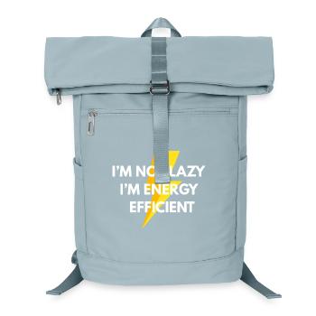 Not lazy – energy efficient Funny Shirt - Laptop Backpack - ice blue - Front
