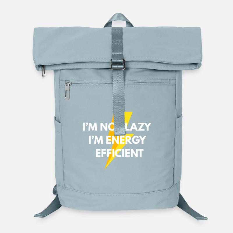 Not lazy – energy efficient Funny Shirt Laptop Backpack