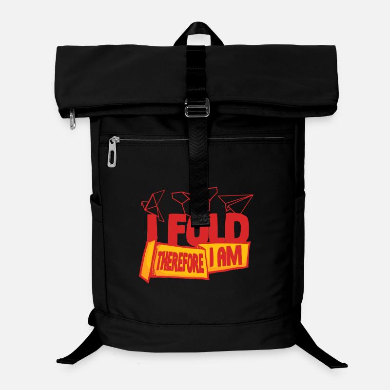 Origami I Fold Therefore I Am Laptop Backpack