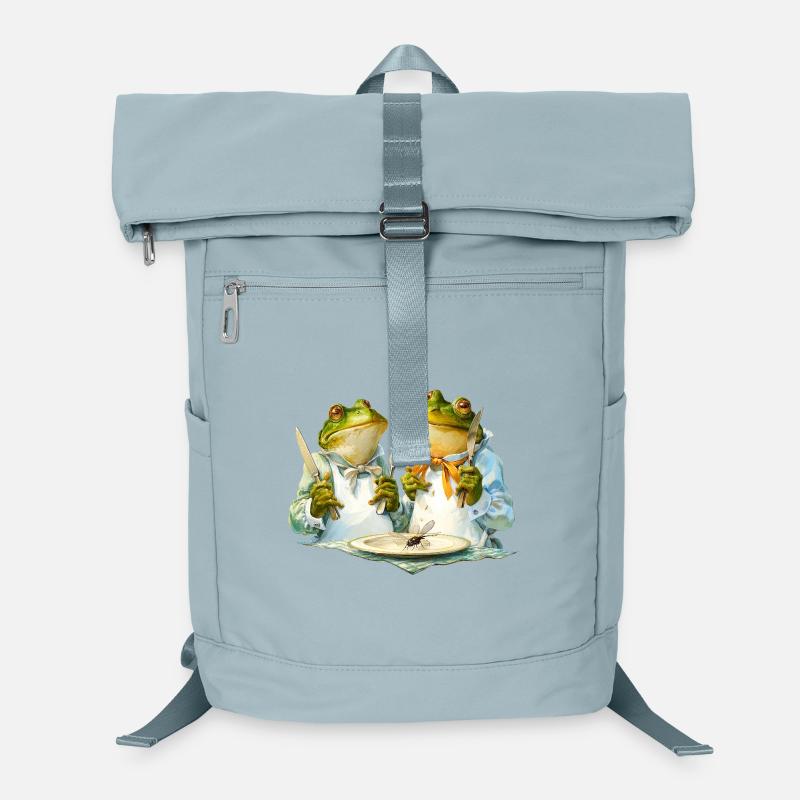 Frog cooks at the table Laptop Backpack