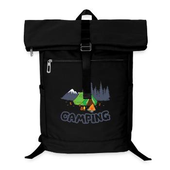 Camping - Laptop Backpack - black - Front